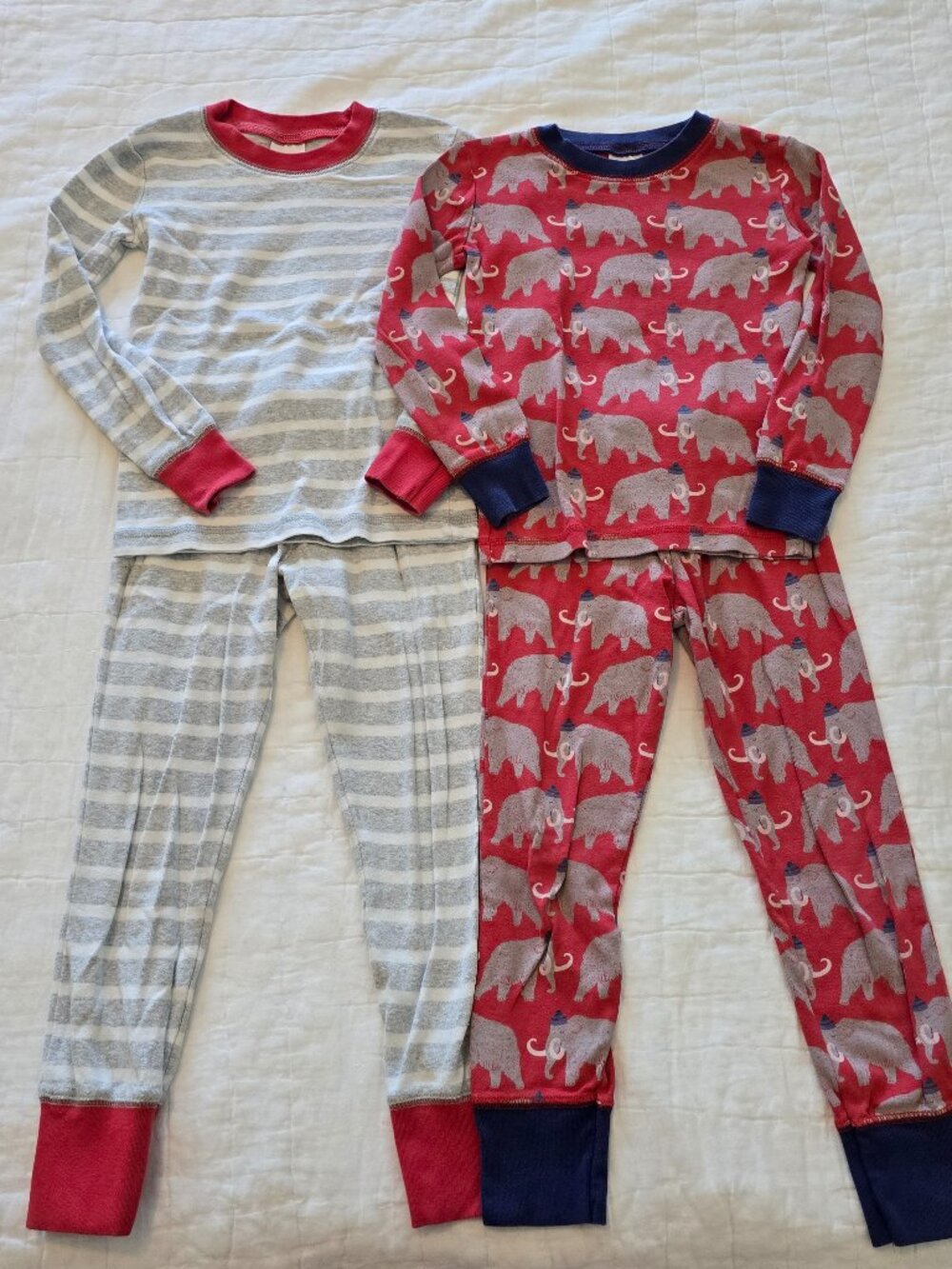 Size 6 Mini Boden Kids Long-Sleeve Snug-Fit Pajama Set (2-Pack Bundle)